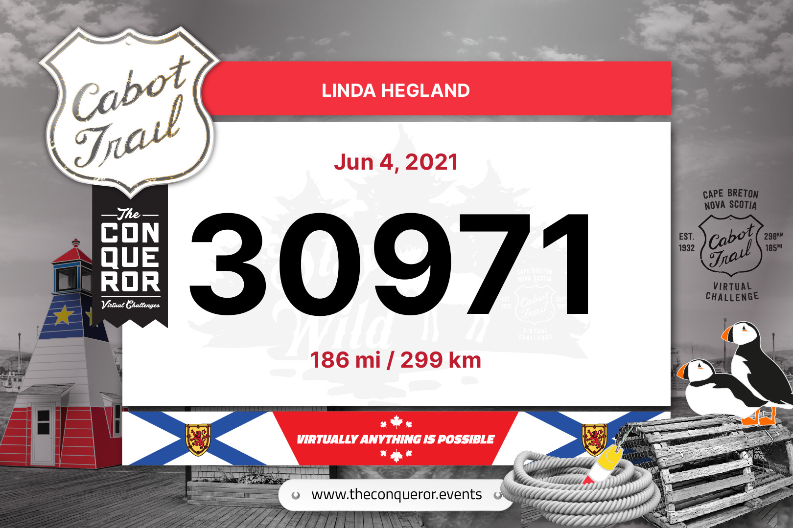 Cabot Trail Race Bib