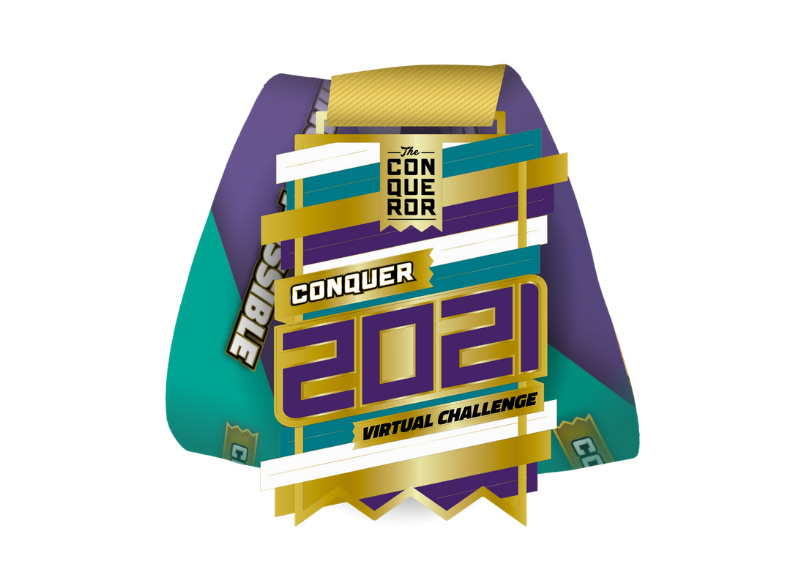 Conquer 2021 finishers medal 